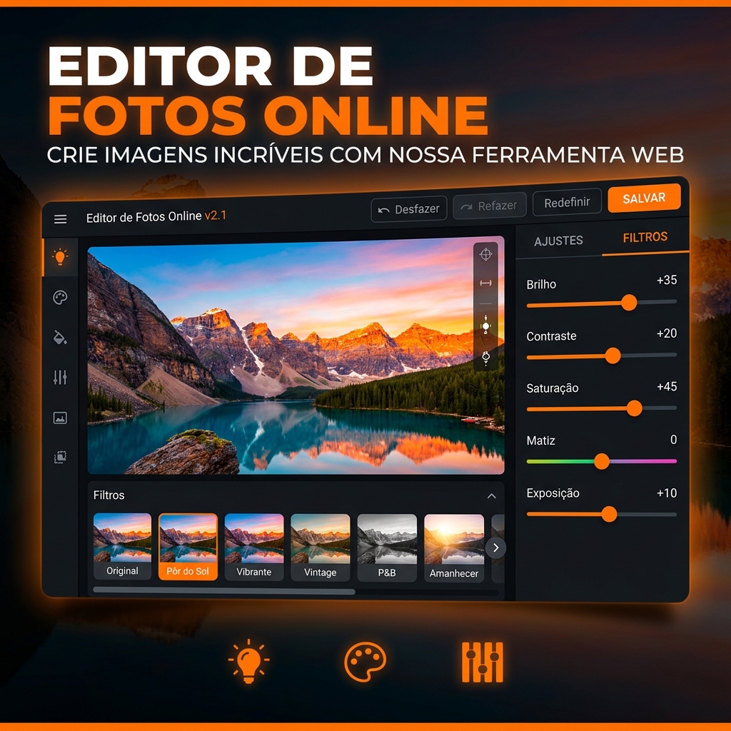 Editor de fotos online grátis — sem instalar nada